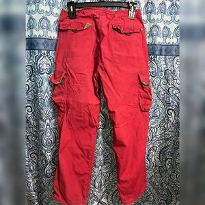 GAP Pants Vintage Gap Cargo Pants Mens S Red Ripstop Baggy